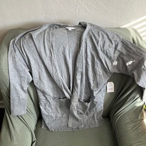 Gray Open-Front Cardigan, size XXL, NWT